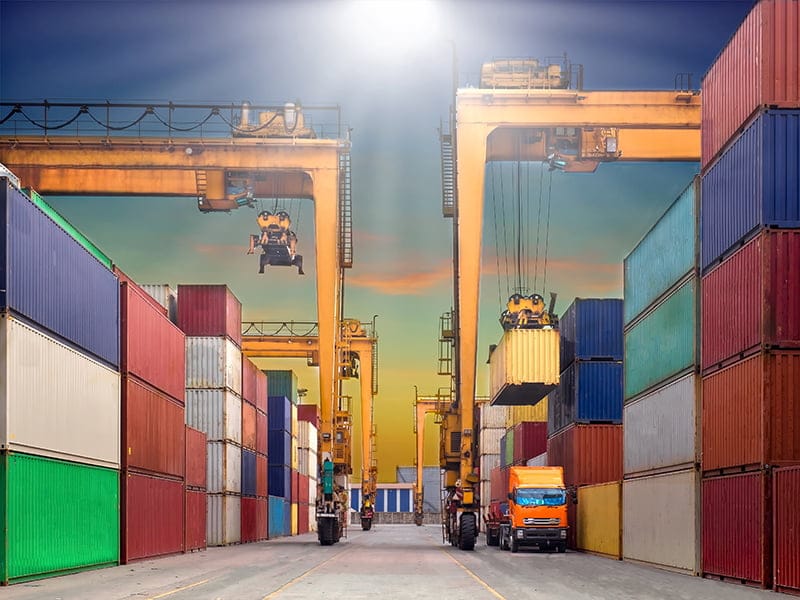 Image of an RTG - Rubber Tired Gantry Crane